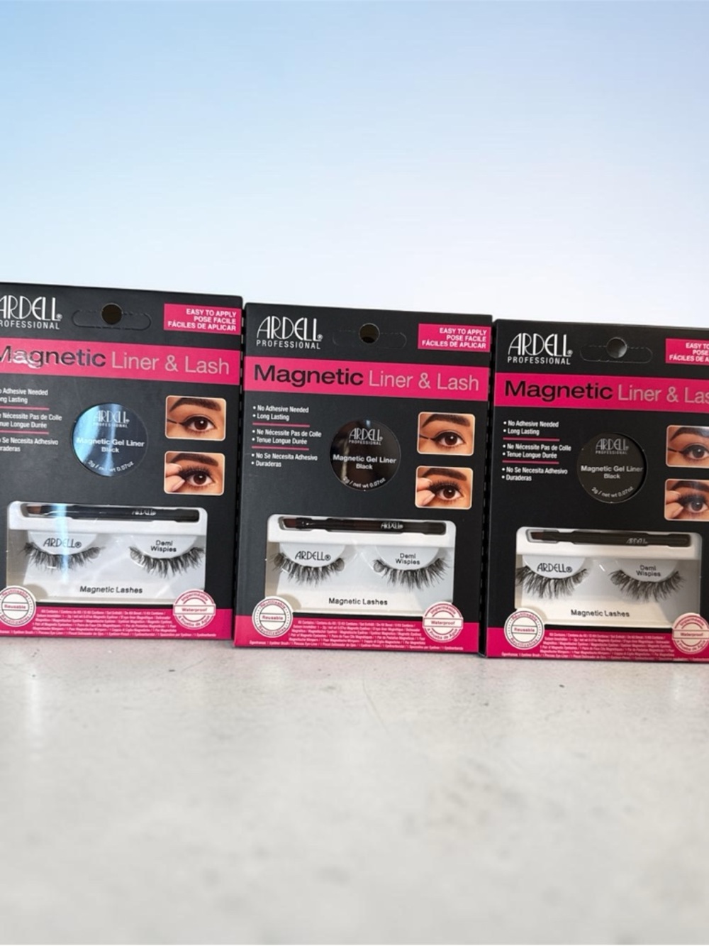 3 pk of Ardell Magnetic Liner & Lash Set - Demi Wispies in Black